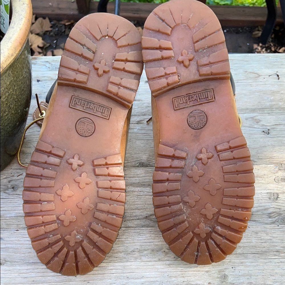 Timberland Classic Brown Leather Lace Up Work Boots‎ Size 9 Wide - Picture 11 of 14